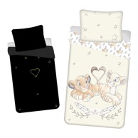 JERRY FABRICS Pamučna dječja posteljina Lion King "Best Friends" 140x200 cm, žutasasvjetlećimefektom